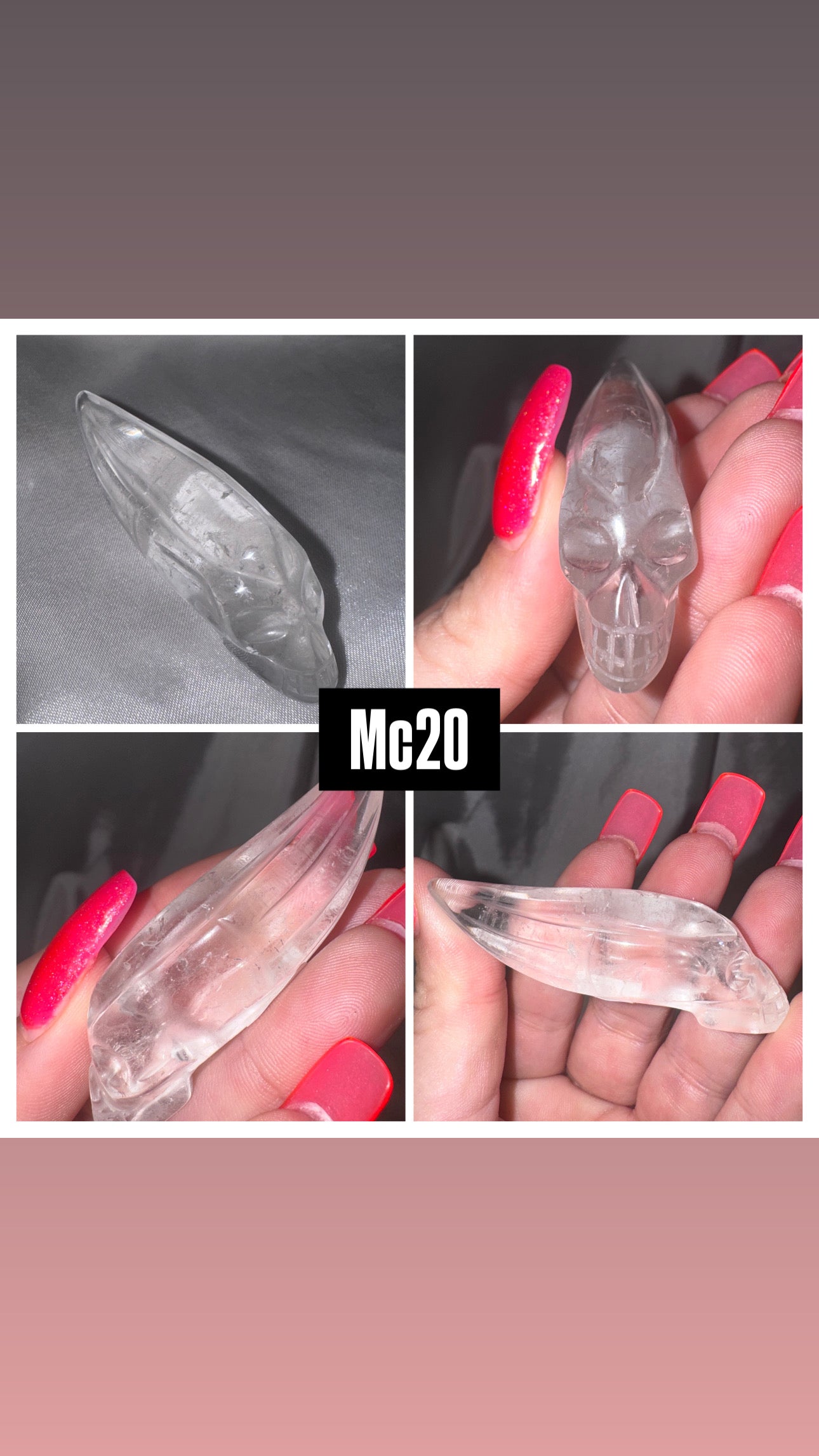 Lemurian AAA Master Carved Traveler Skull