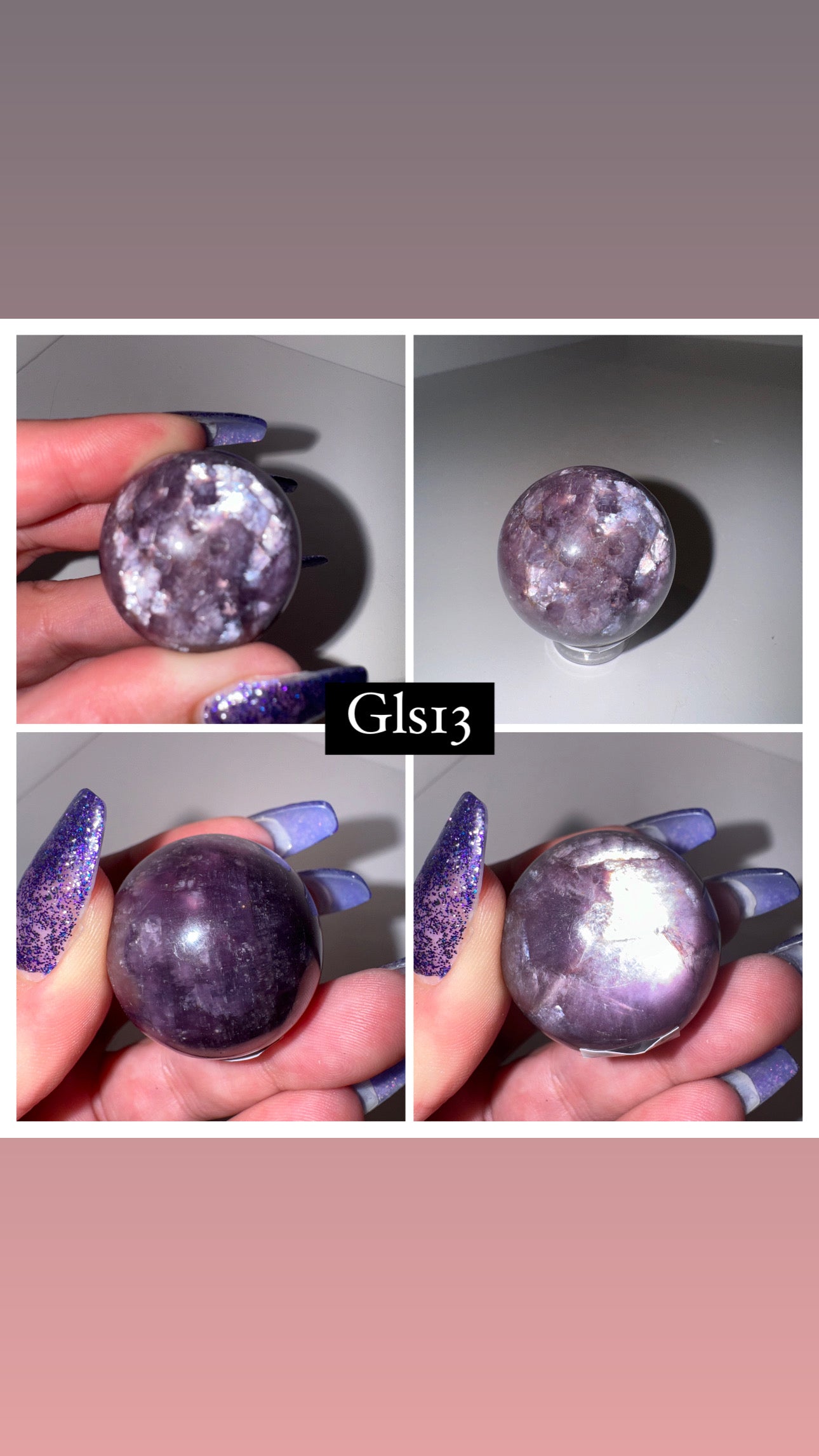 Gem Lepidolite AAA Sphere