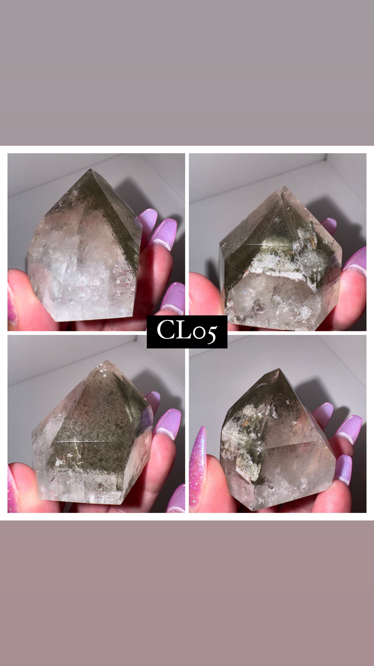 Chlorite Phantom Quartz AAA Tower