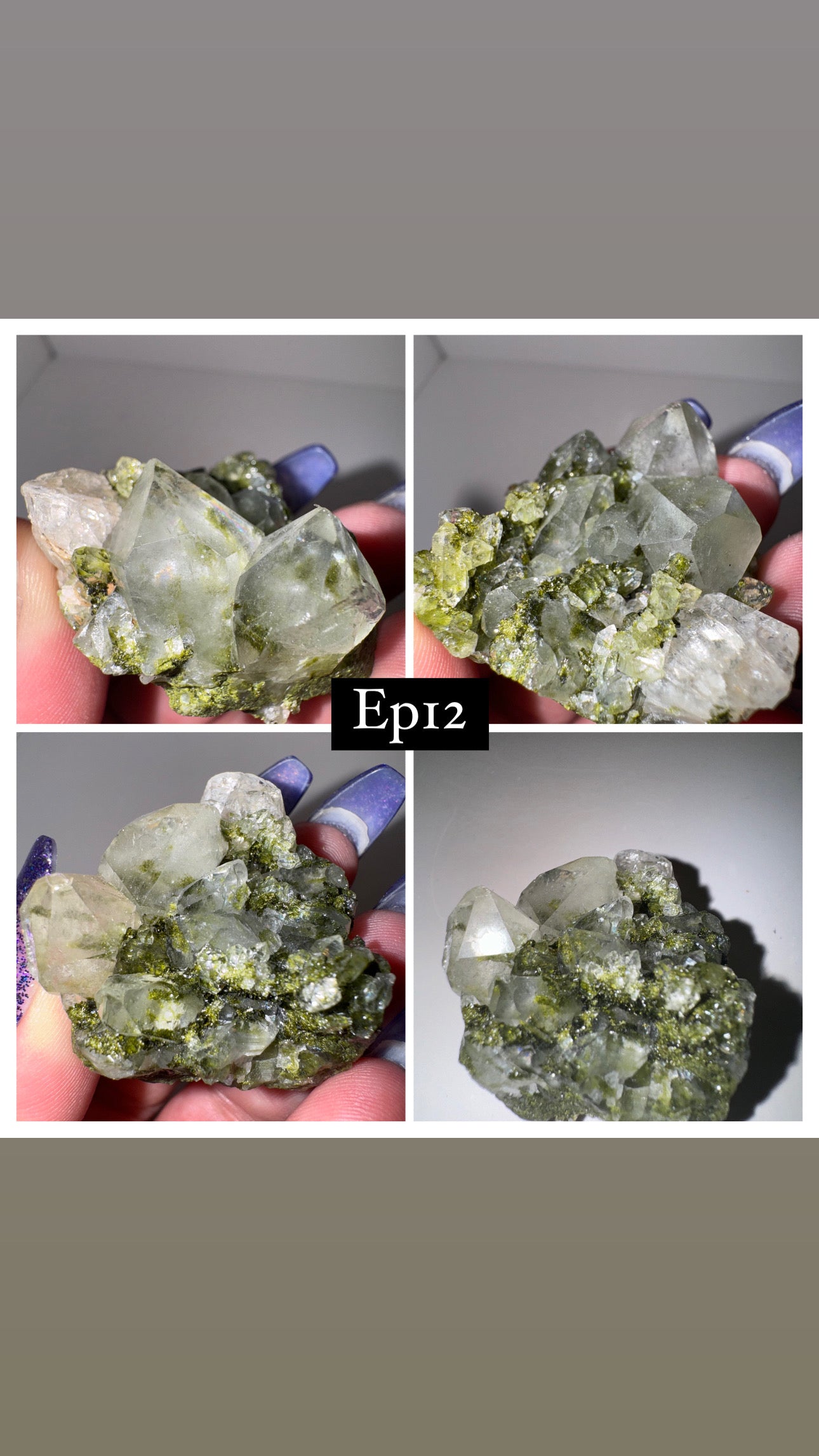 Epidote Quartz Specimen