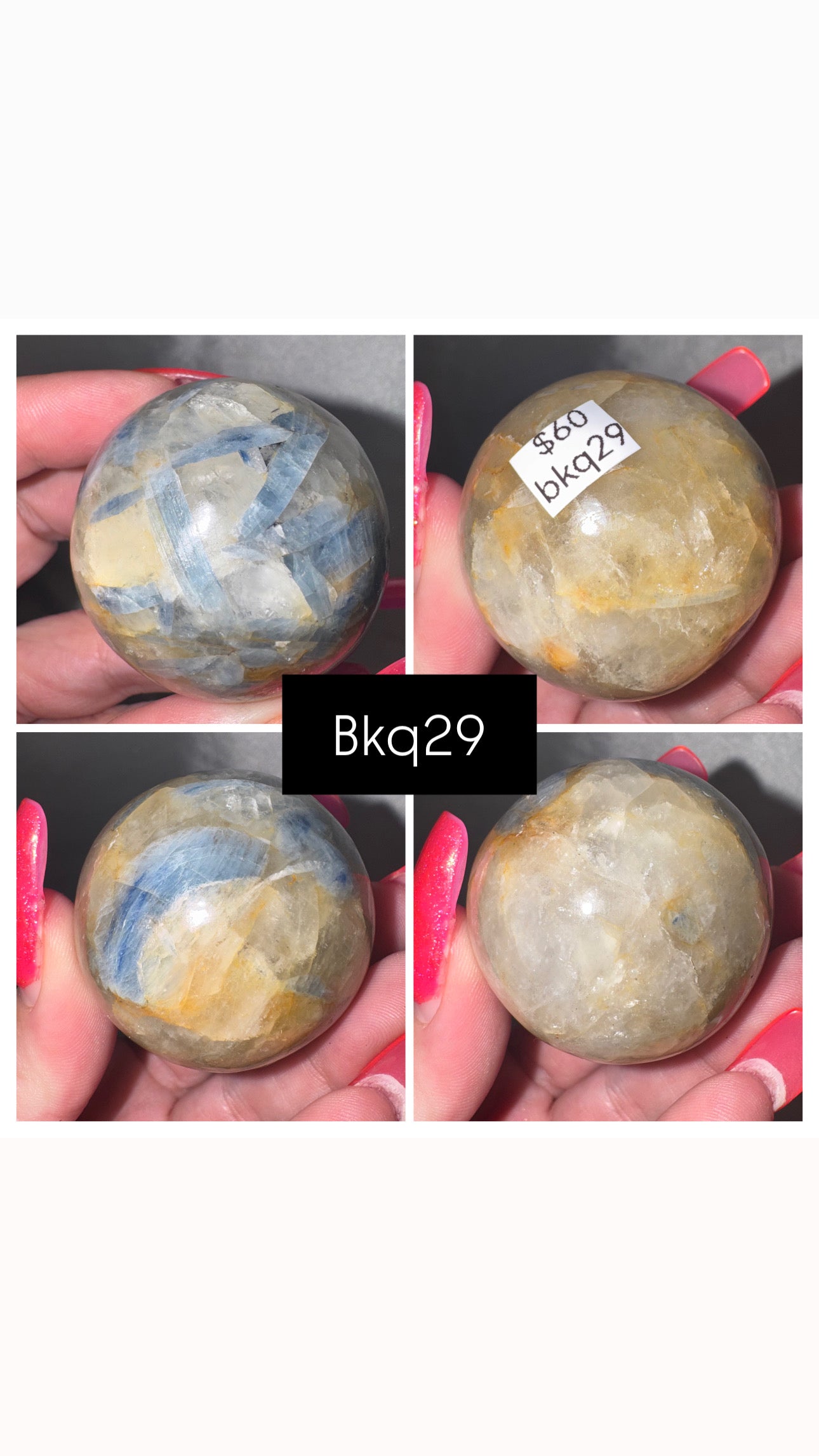 Blue Kyanite & Quartz Sphere