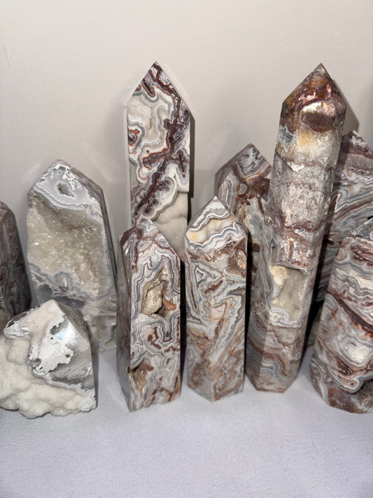 Druzy Mexican Crazy Lace Agate Tower (big!)