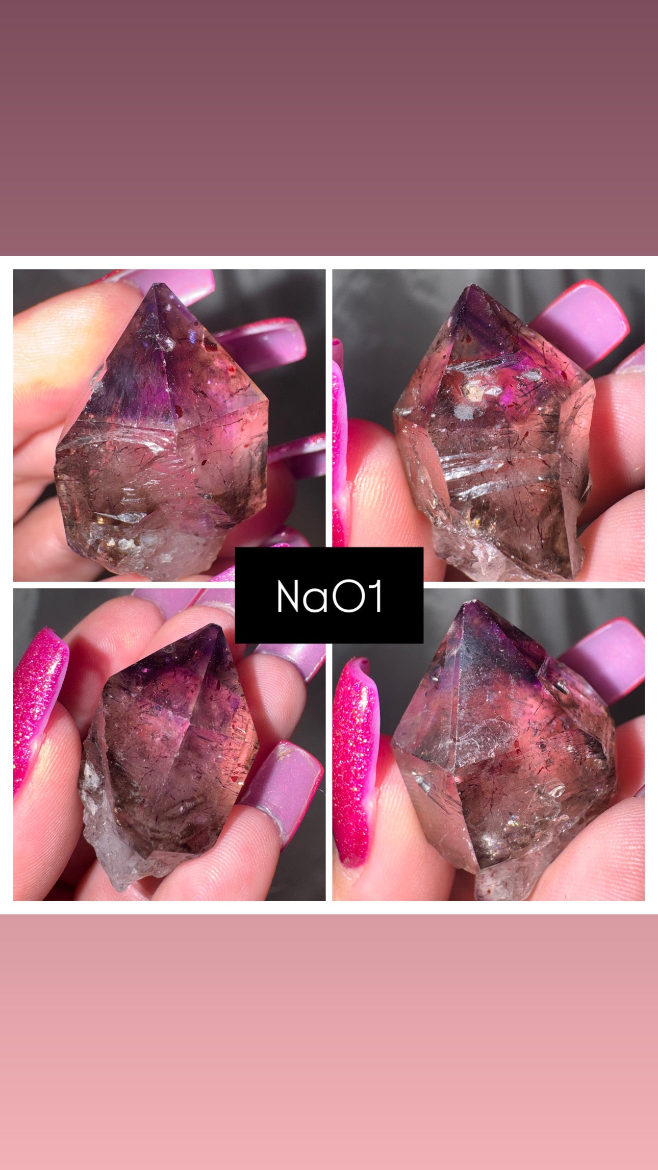 Namibian Amethyst with Lepidocrosite point