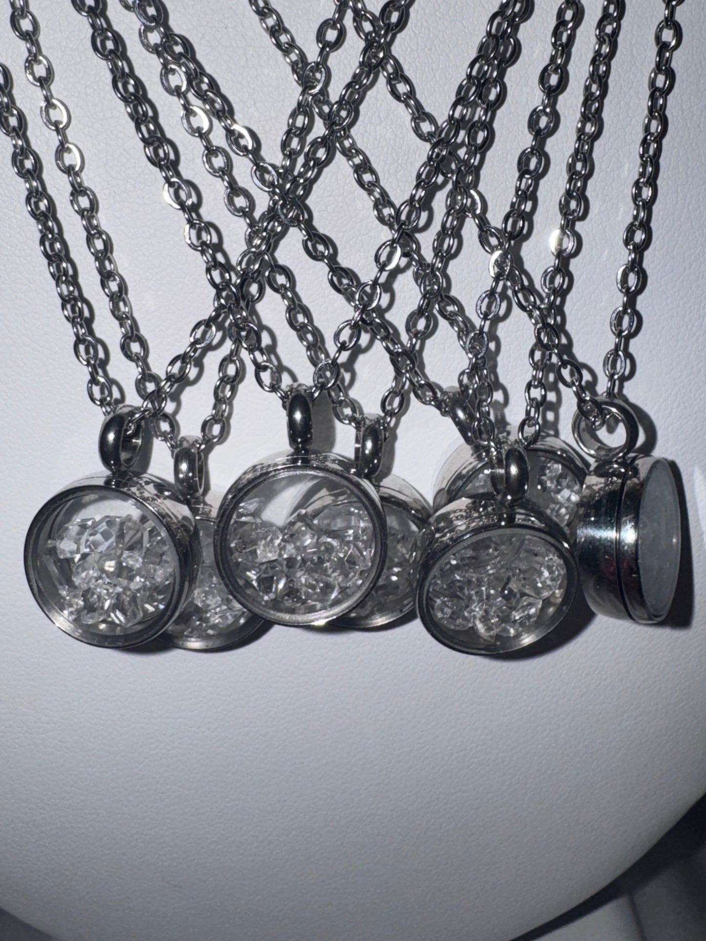 Herkimer Diamond Locket Necklace