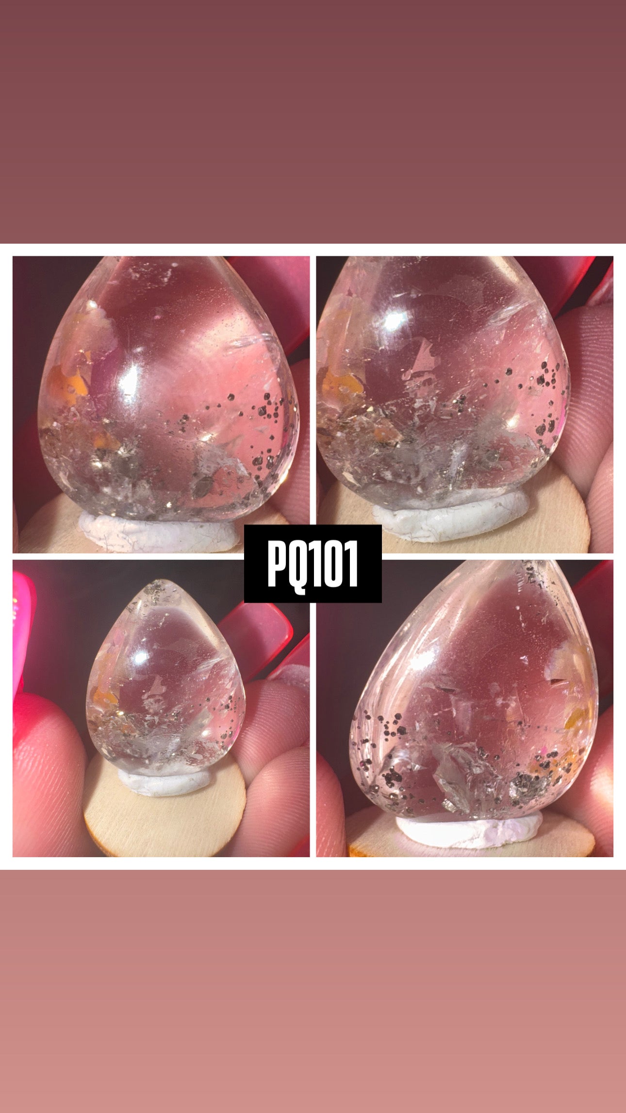 Pyrite Included Quartz Rare