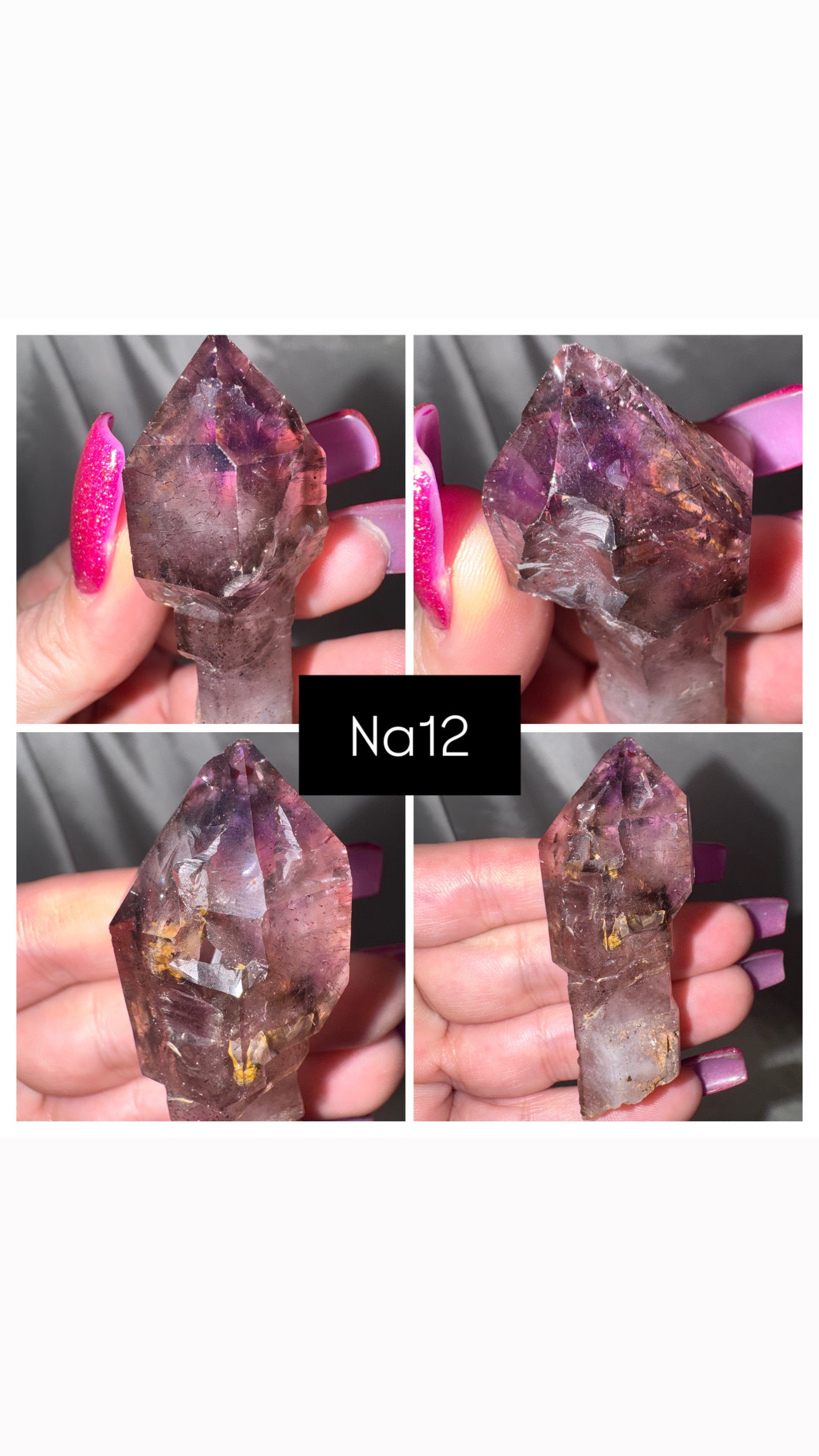 Namibian Amethyst with Lepidocrosite point