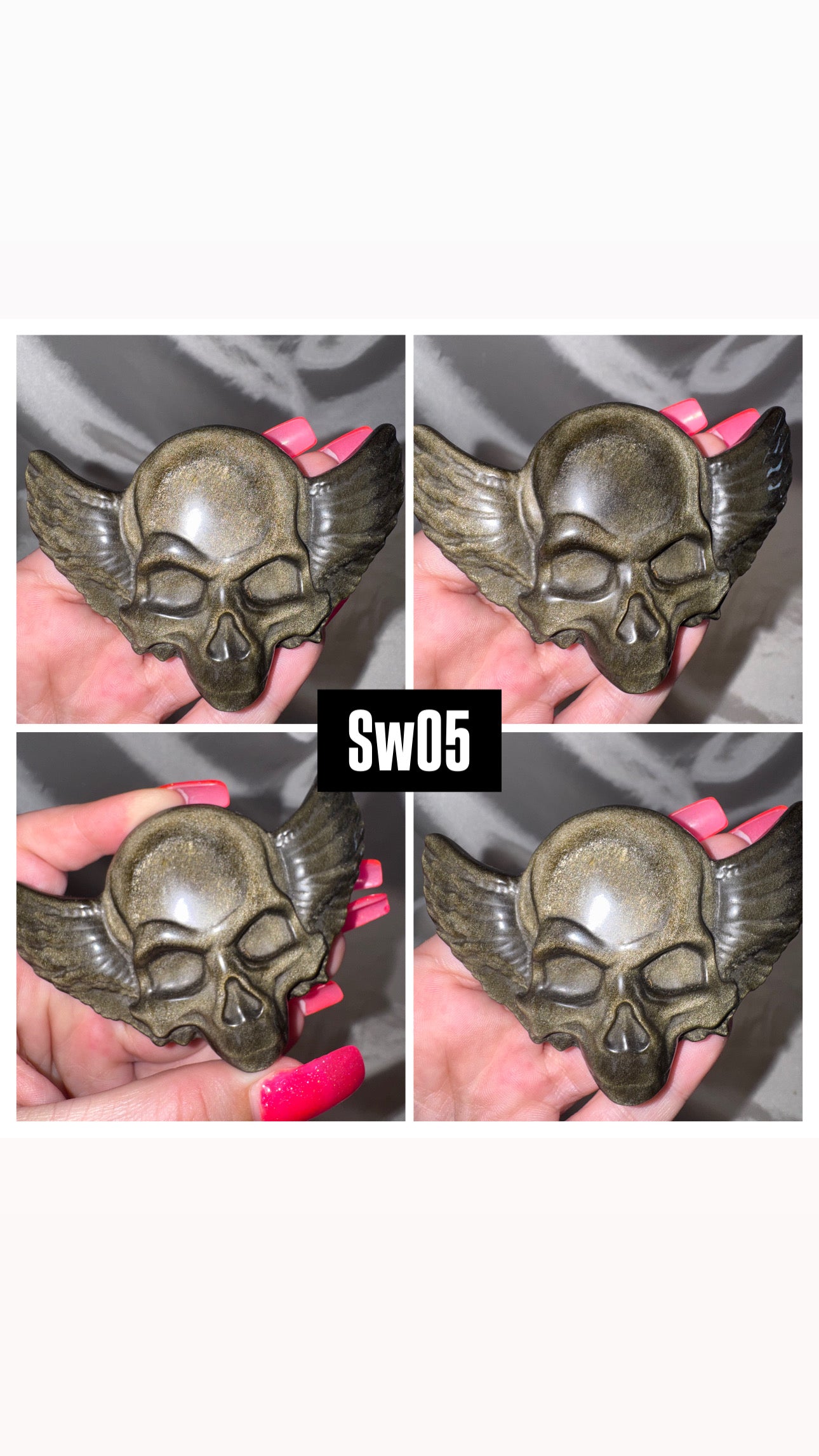 Crystal Skull with Wings