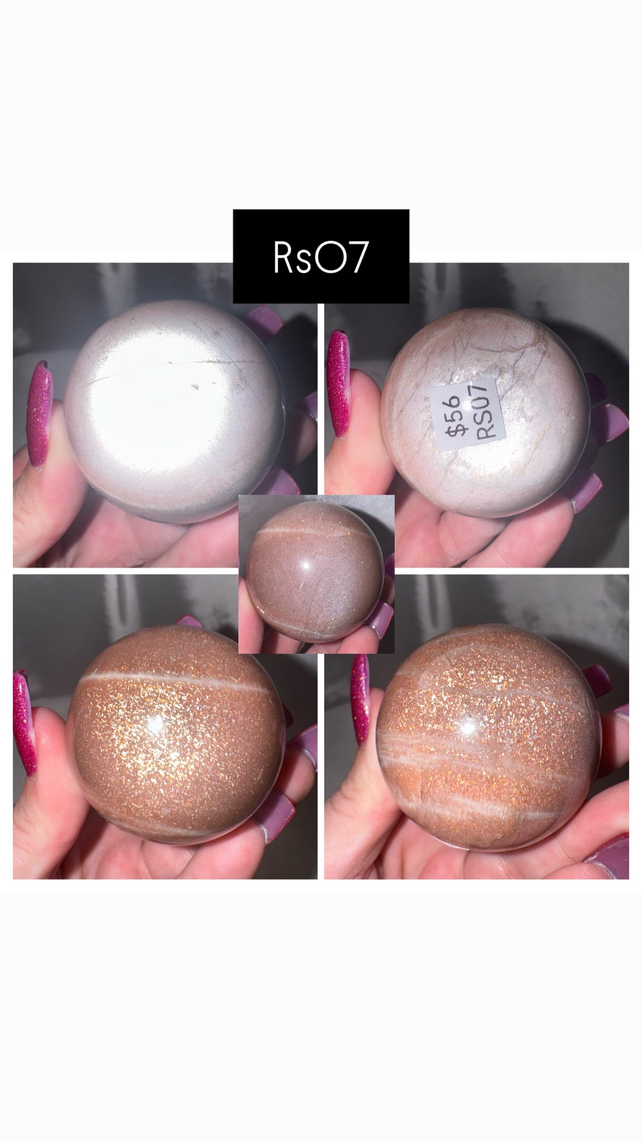 Rose Sunstone AAA Sphere