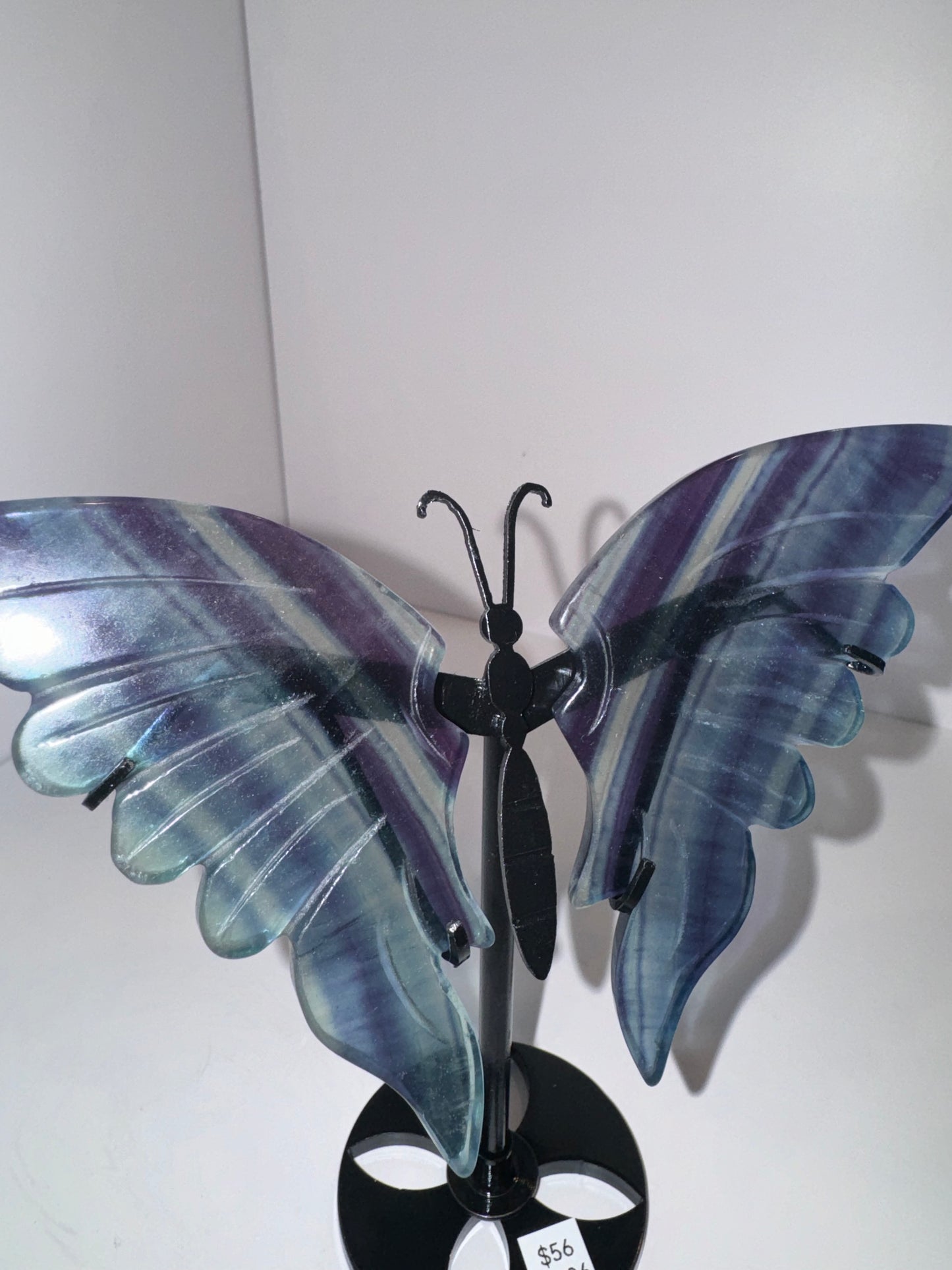 Fluorite Large Butterfly on stand