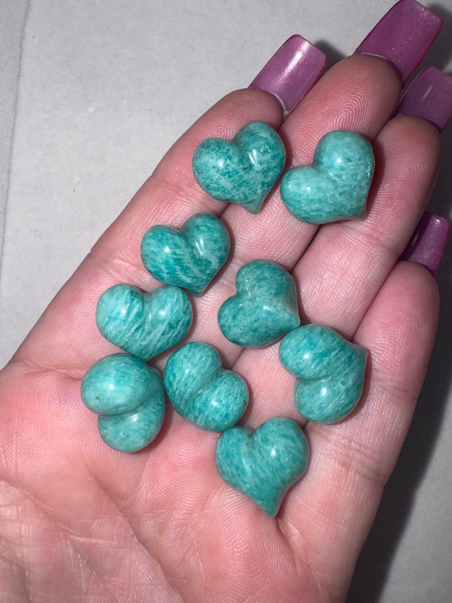 Amazonite Puffy Heart Mini