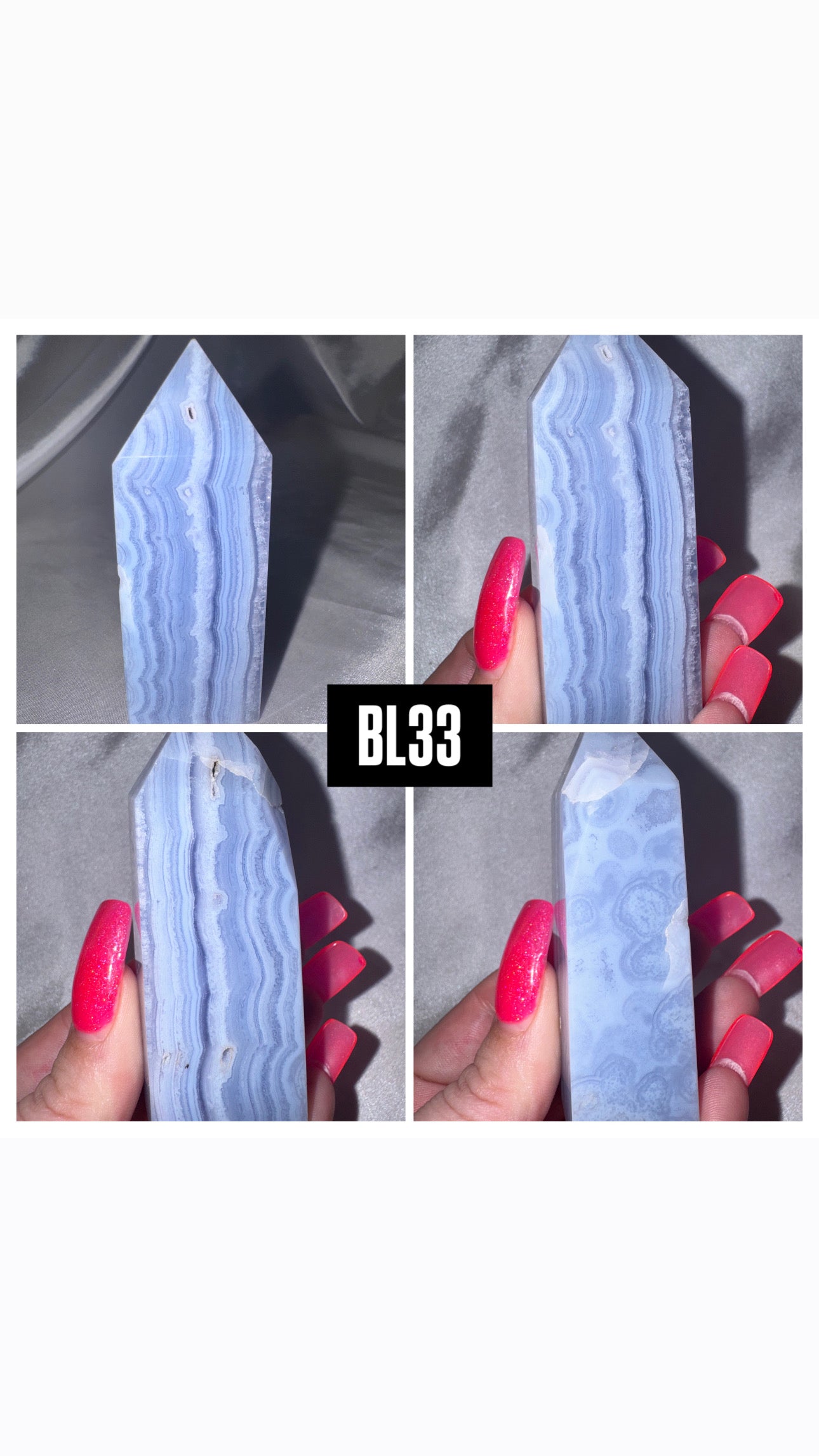 Blue Lace Agate Tower