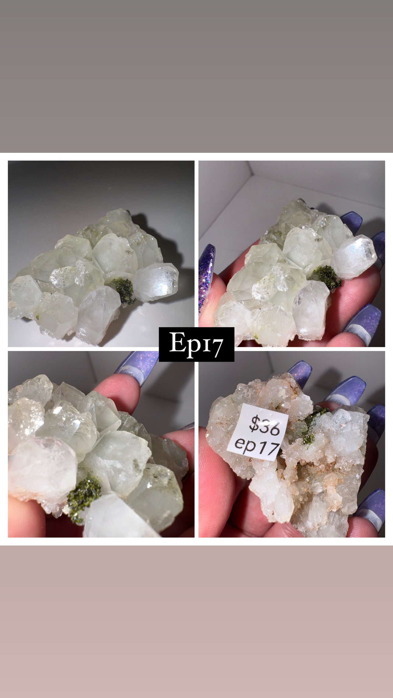 Epidote Quartz Specimen