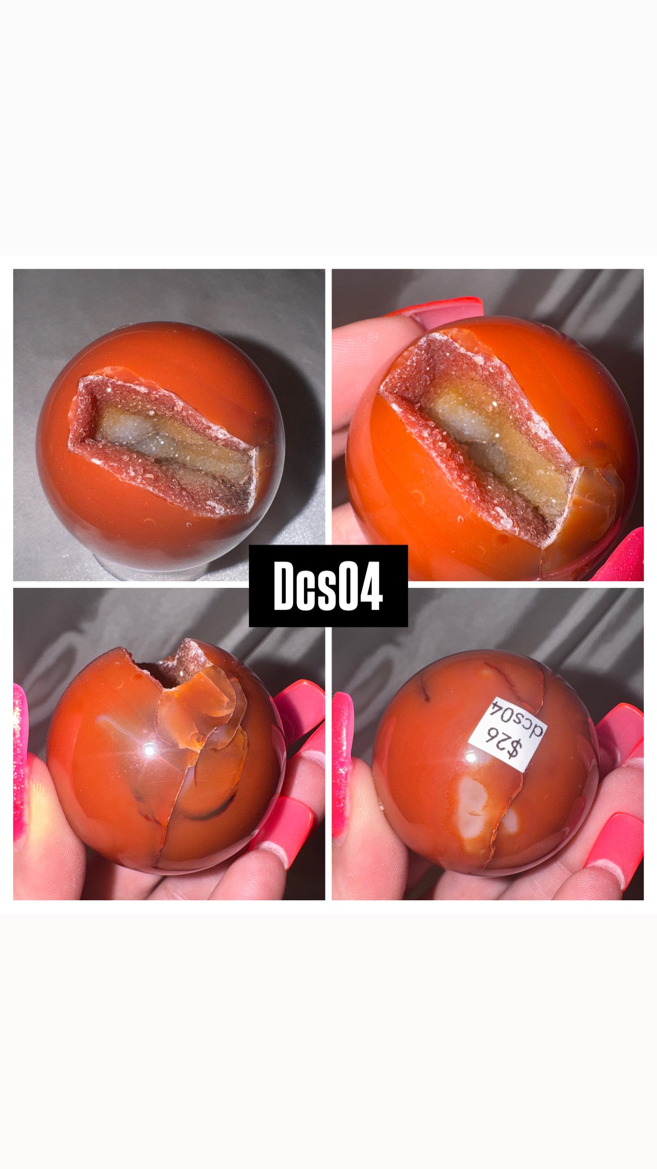 Druzy Carnelian Sphere