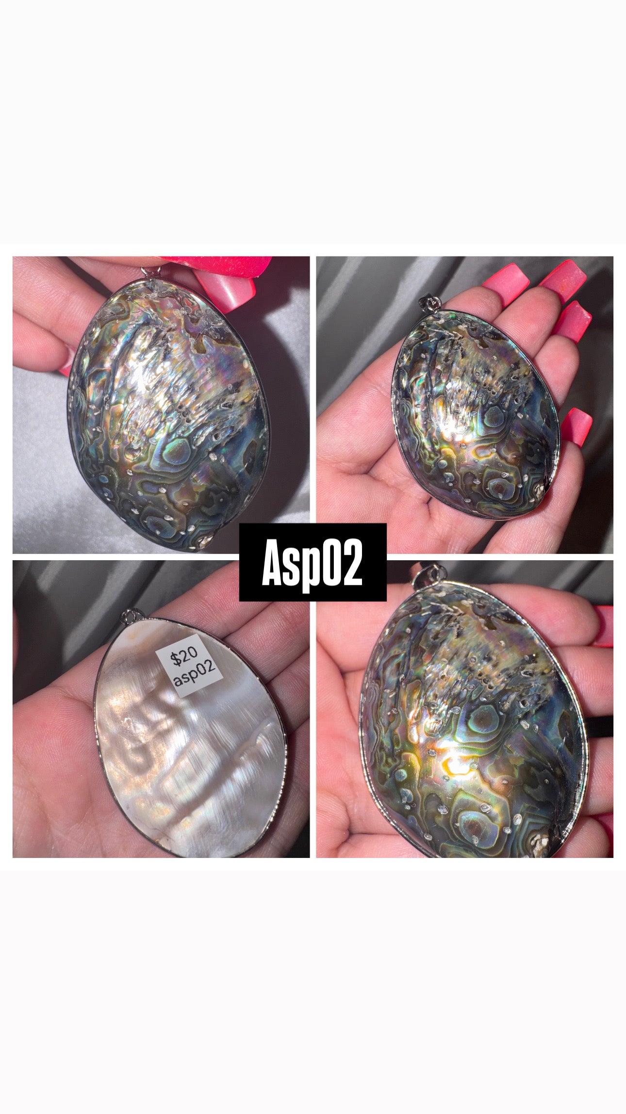 Abalone Shell Large 925 Pendant