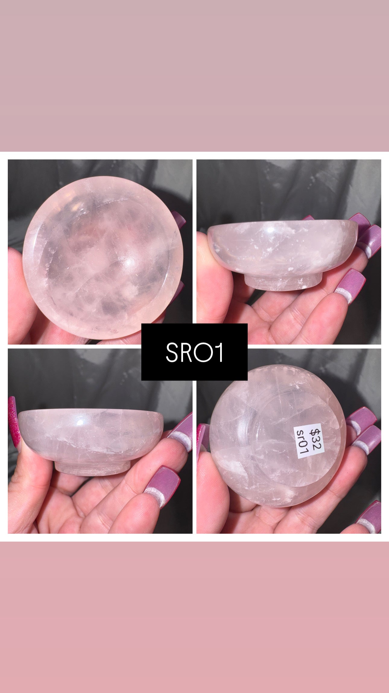 Star Rose Quartz Bowl