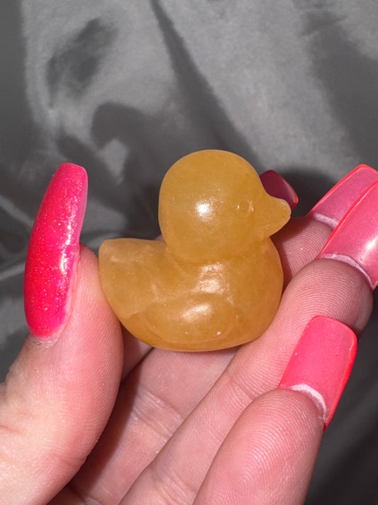 Yellow Calcite Small Duck