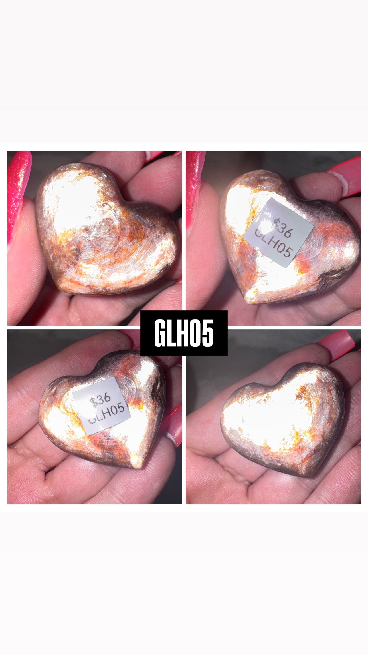 Gem Lepidolite Puffy Heart