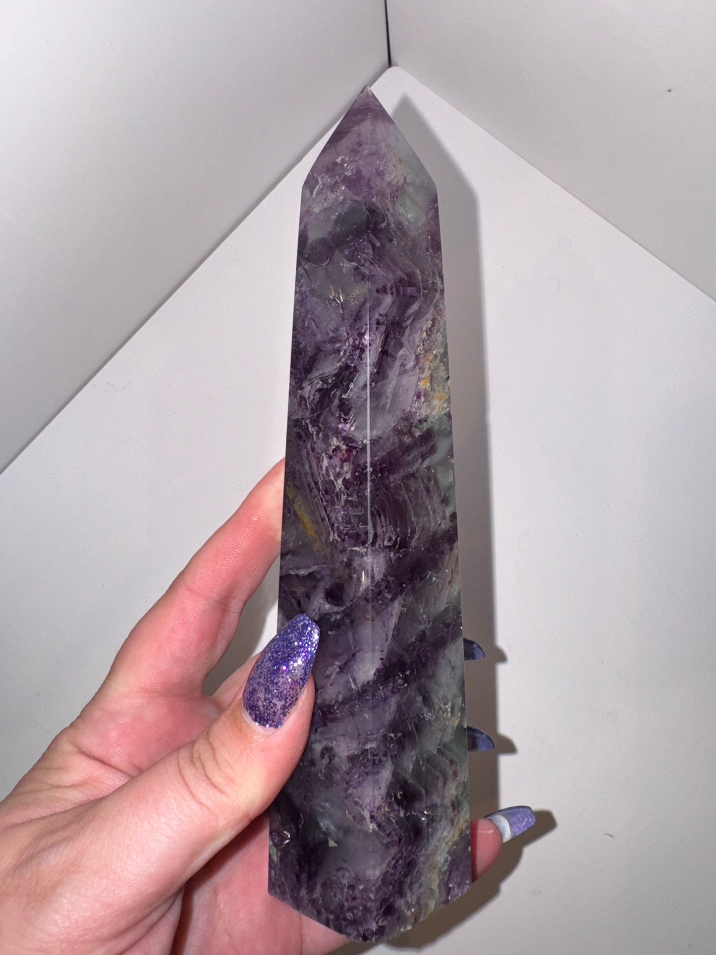 Snow Fluorite Large Tower