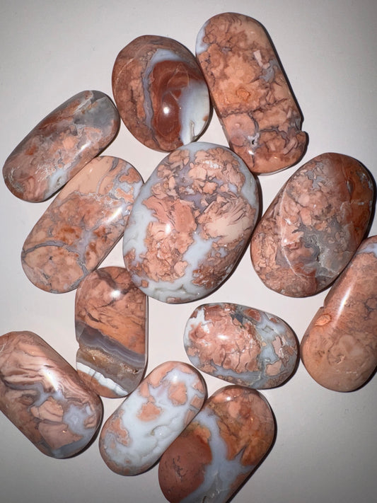 Pink “Cotton Candy” Agate Palmstone