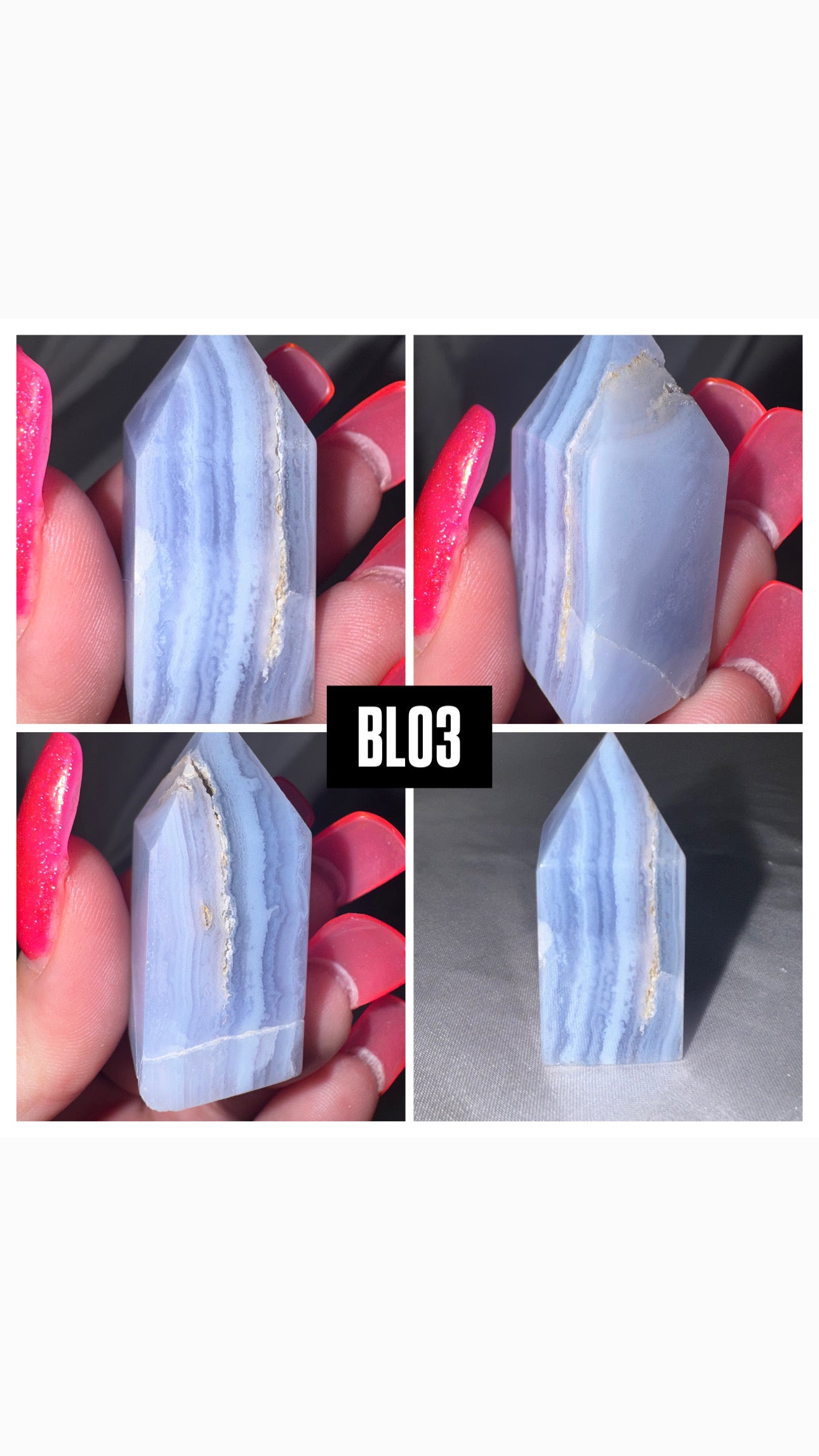 Blue Lace Agate Tower