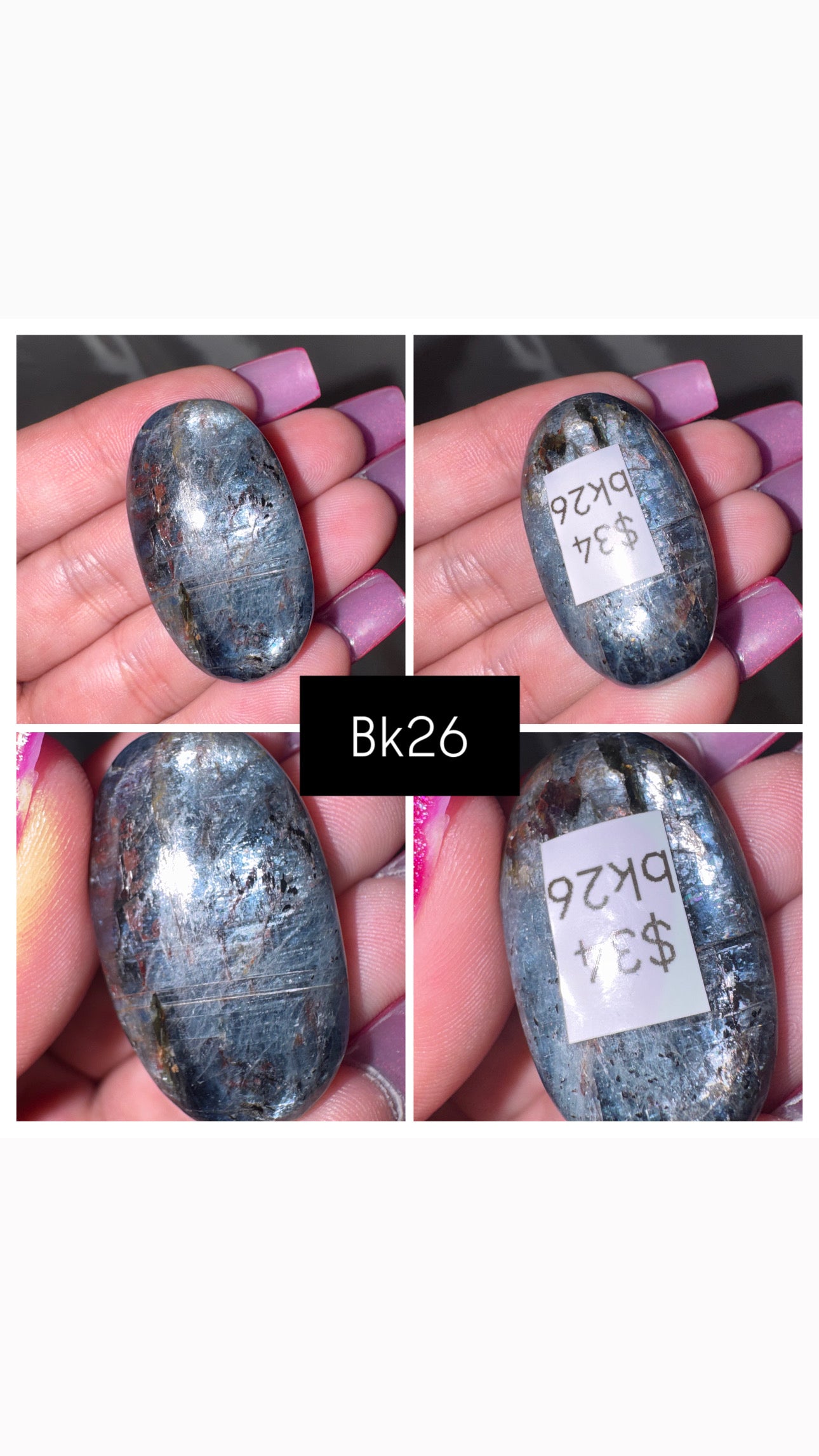 Blue Kyanite AA Palmstone