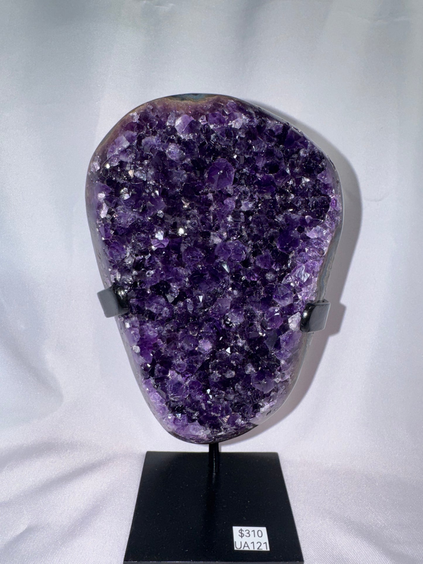 Uruguay Amethyst XL Freeform on stand