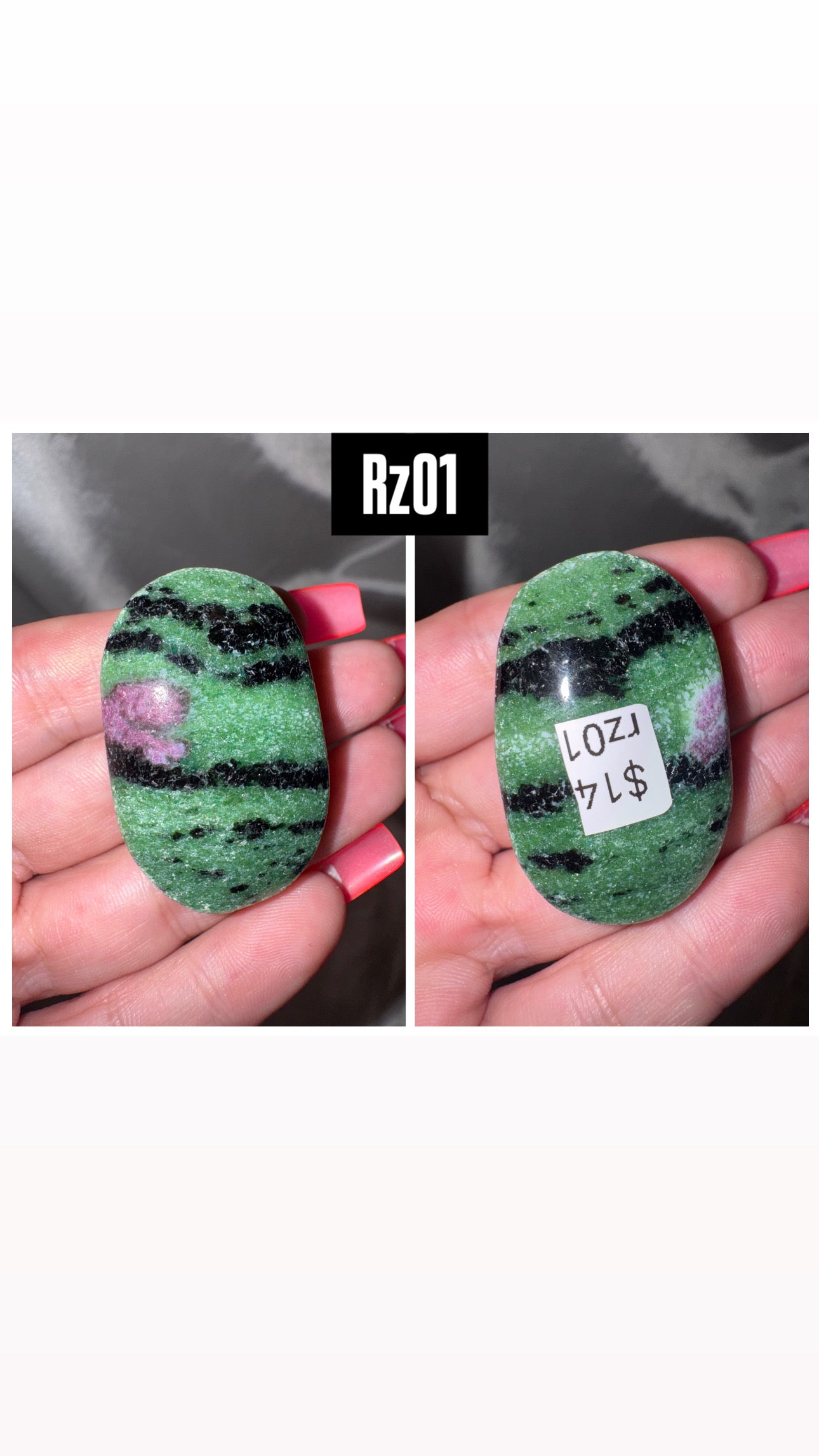 Ruby Zoisite Palmstone