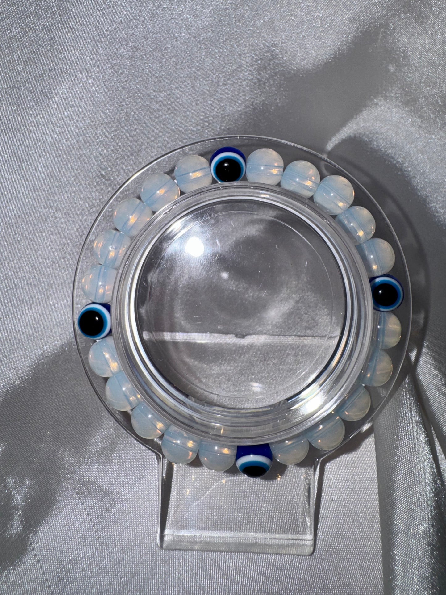 Crystal Protection Evil Eye 8mm Bracelet