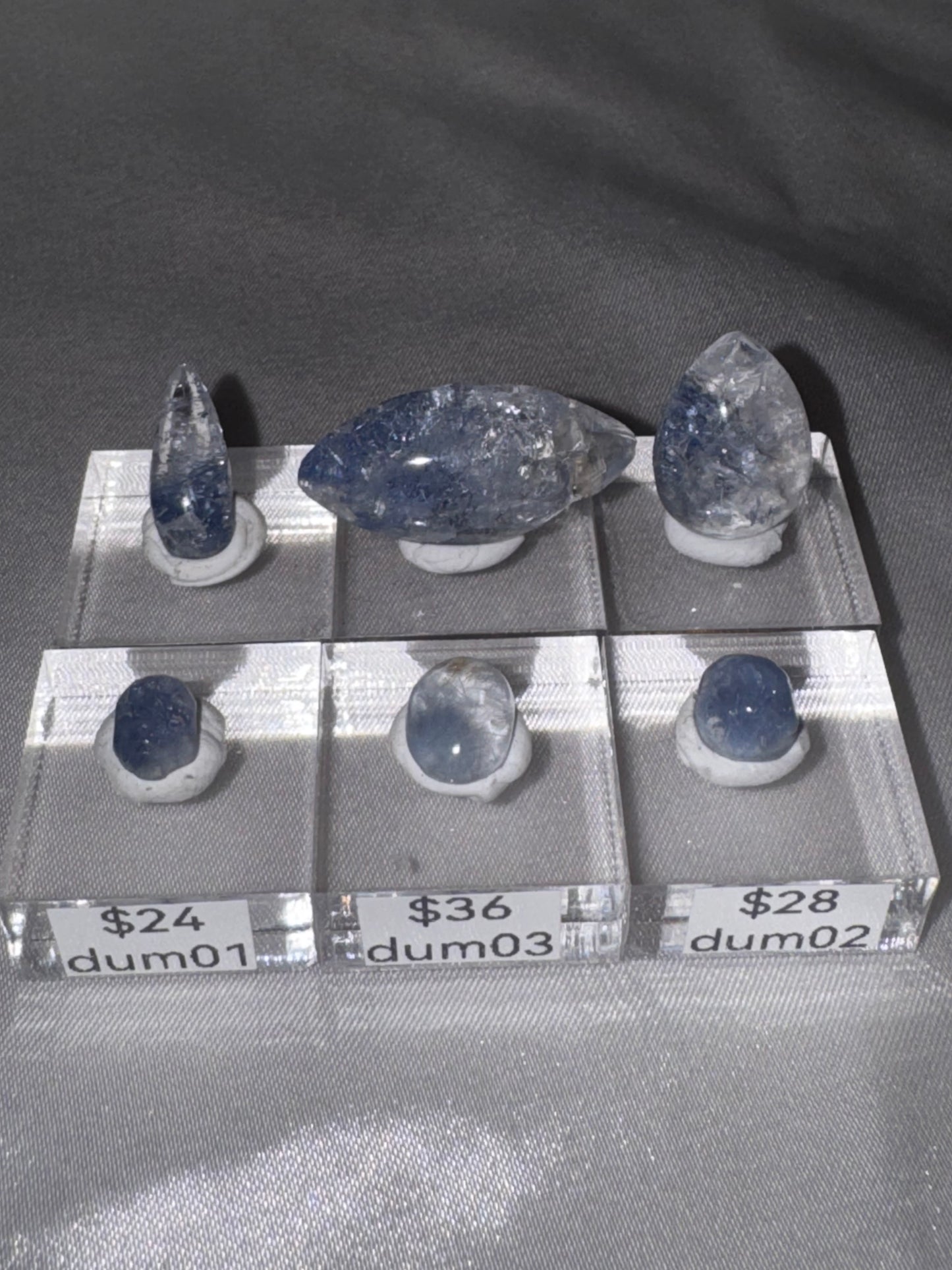 Dumortierite Quartz Rare Polished