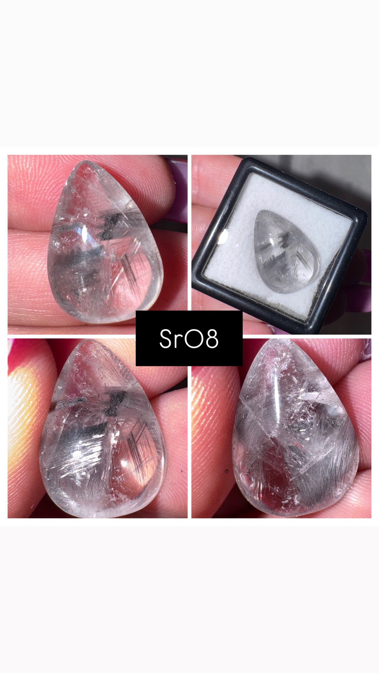 Silver Rutile Quartz AAA Teardrop