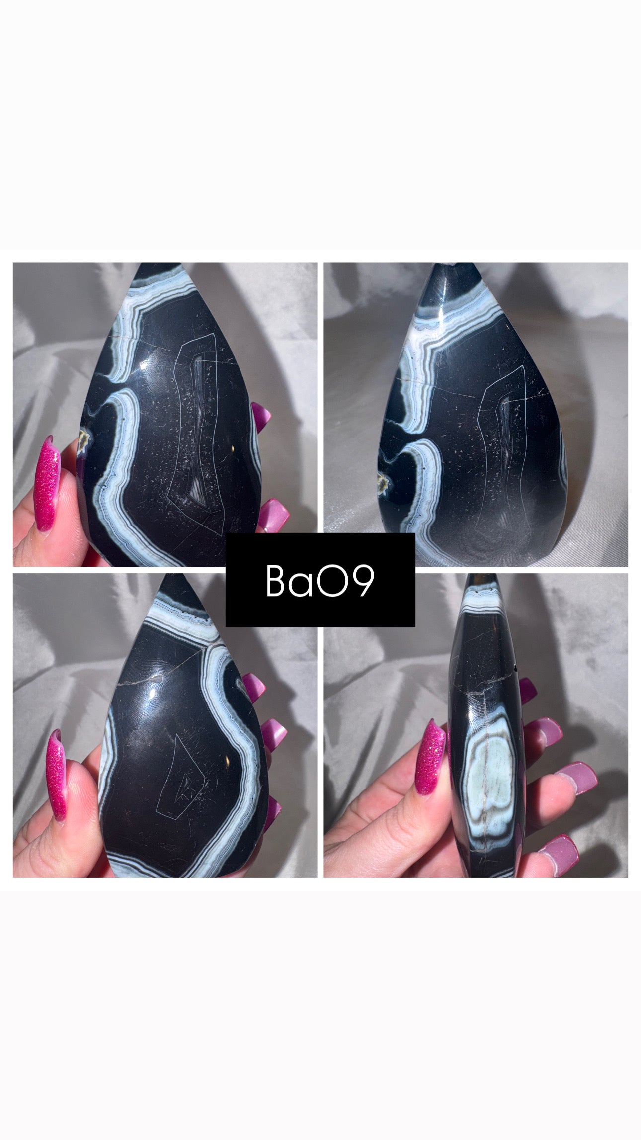 Black Banded Agate Flame