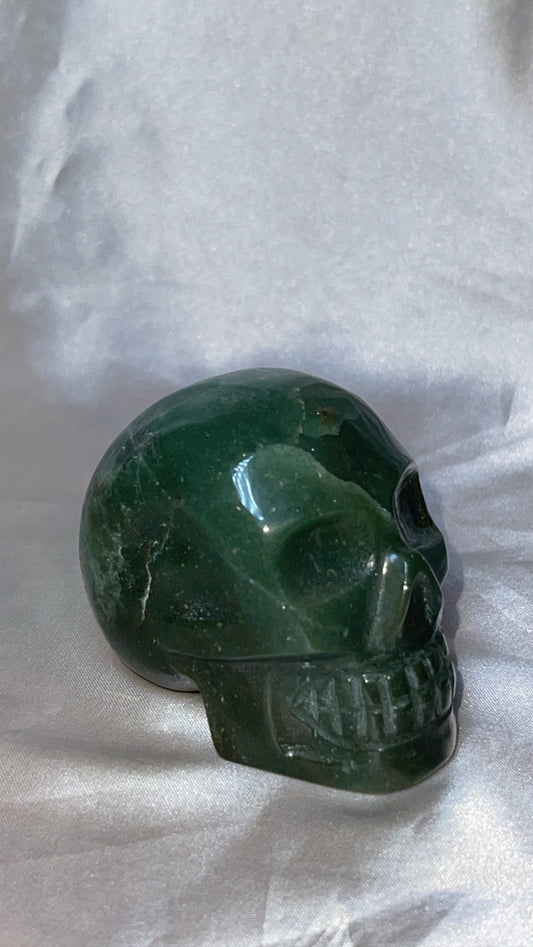 Green Adventurine Master Carved Skull