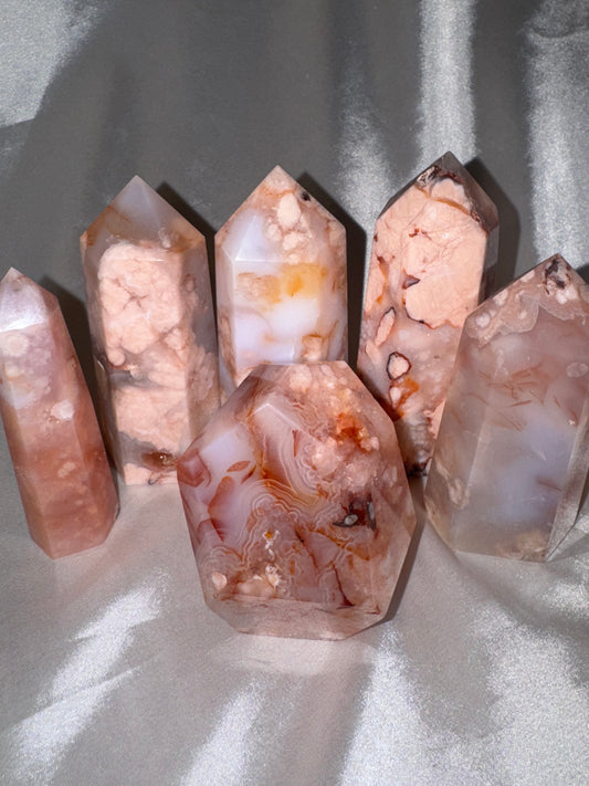 Carnelian Flower Agate Tower/Freeform