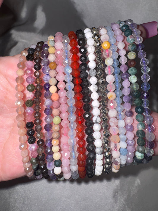 Crystal Faceted Bracelet (4mm)