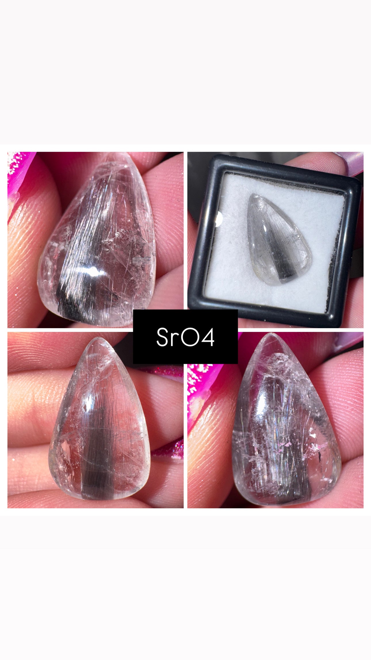 Silver Rutile Quartz AAA Teardrop