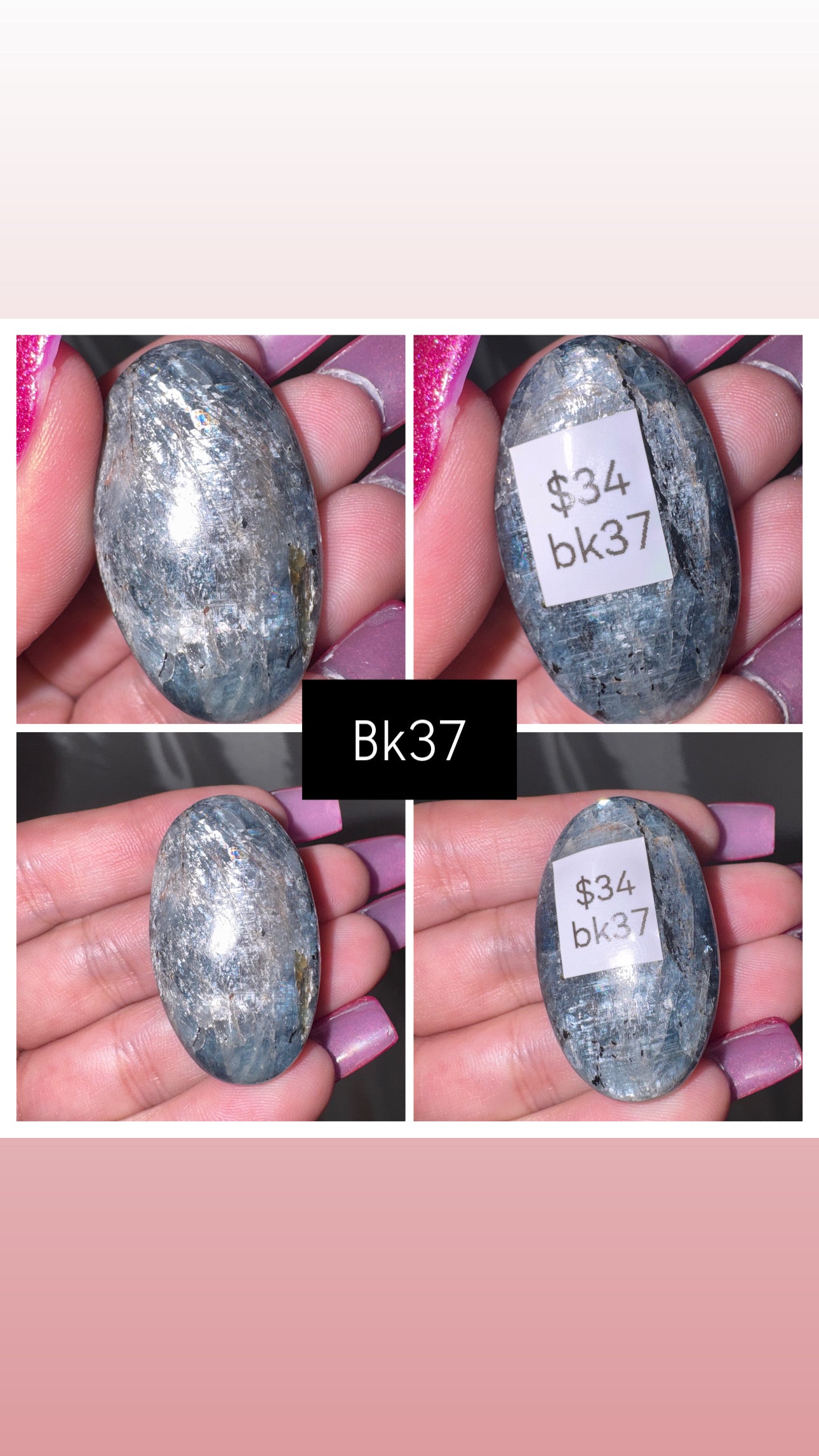 Blue Kyanite AA Palmstone