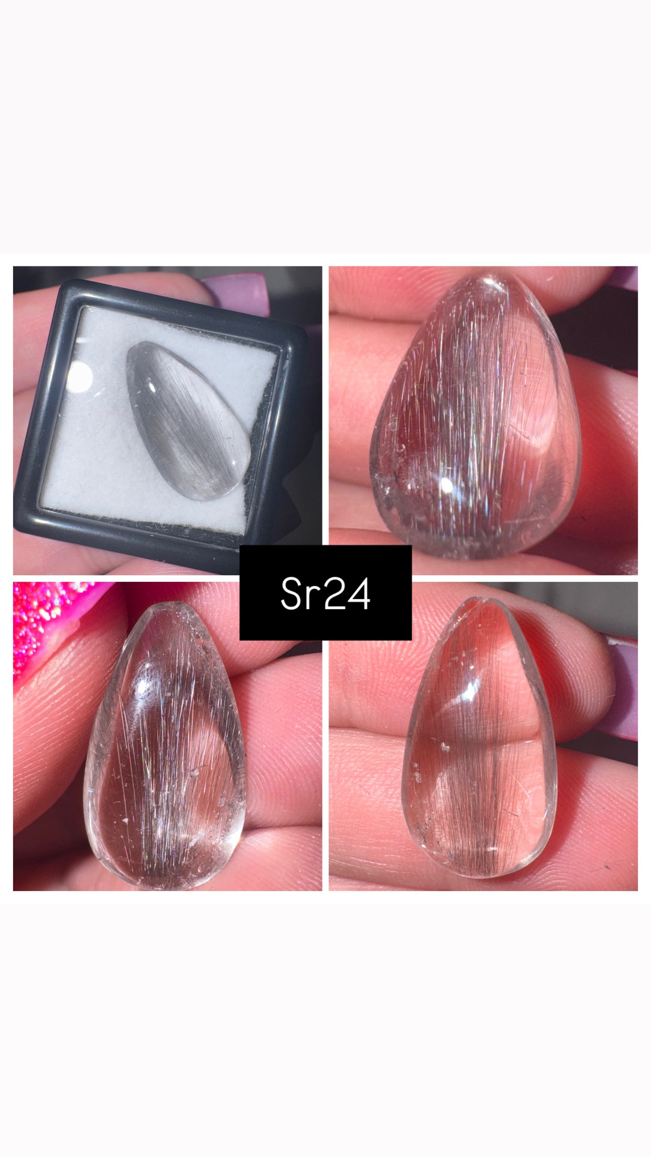 Silver Rutile Quartz AAA Teardrop