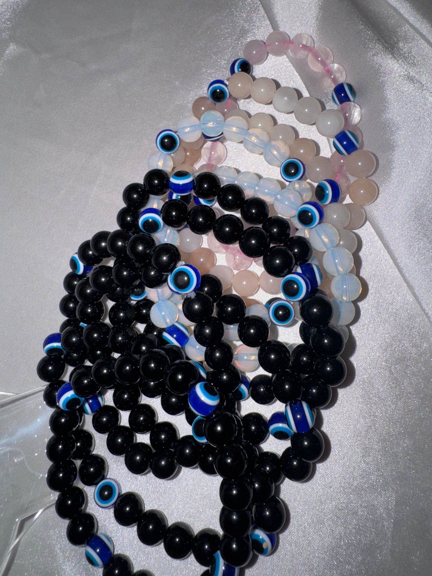 Crystal Protection Evil Eye 8mm Bracelet