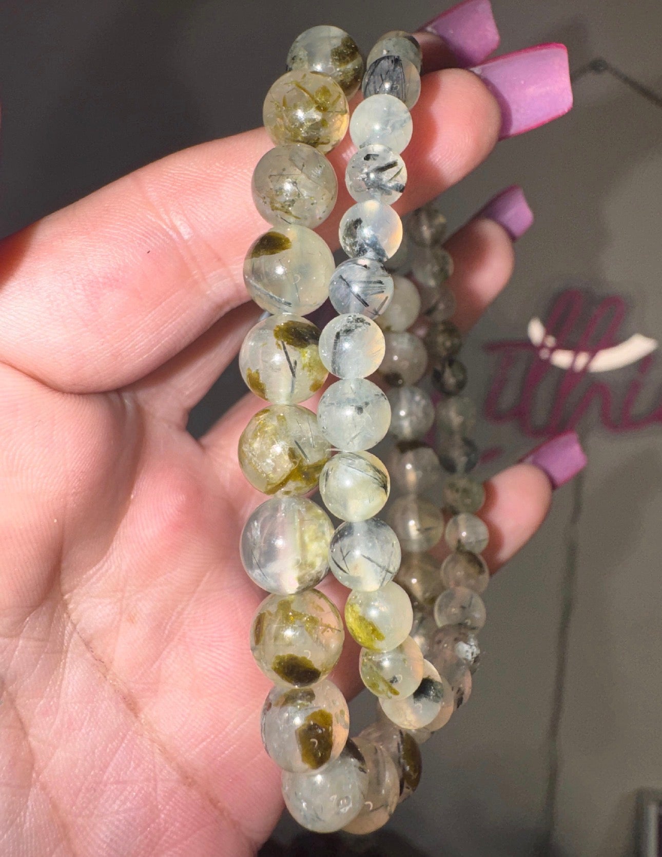 Prehnite Epidote AA Bracelet (6mm/8mm)