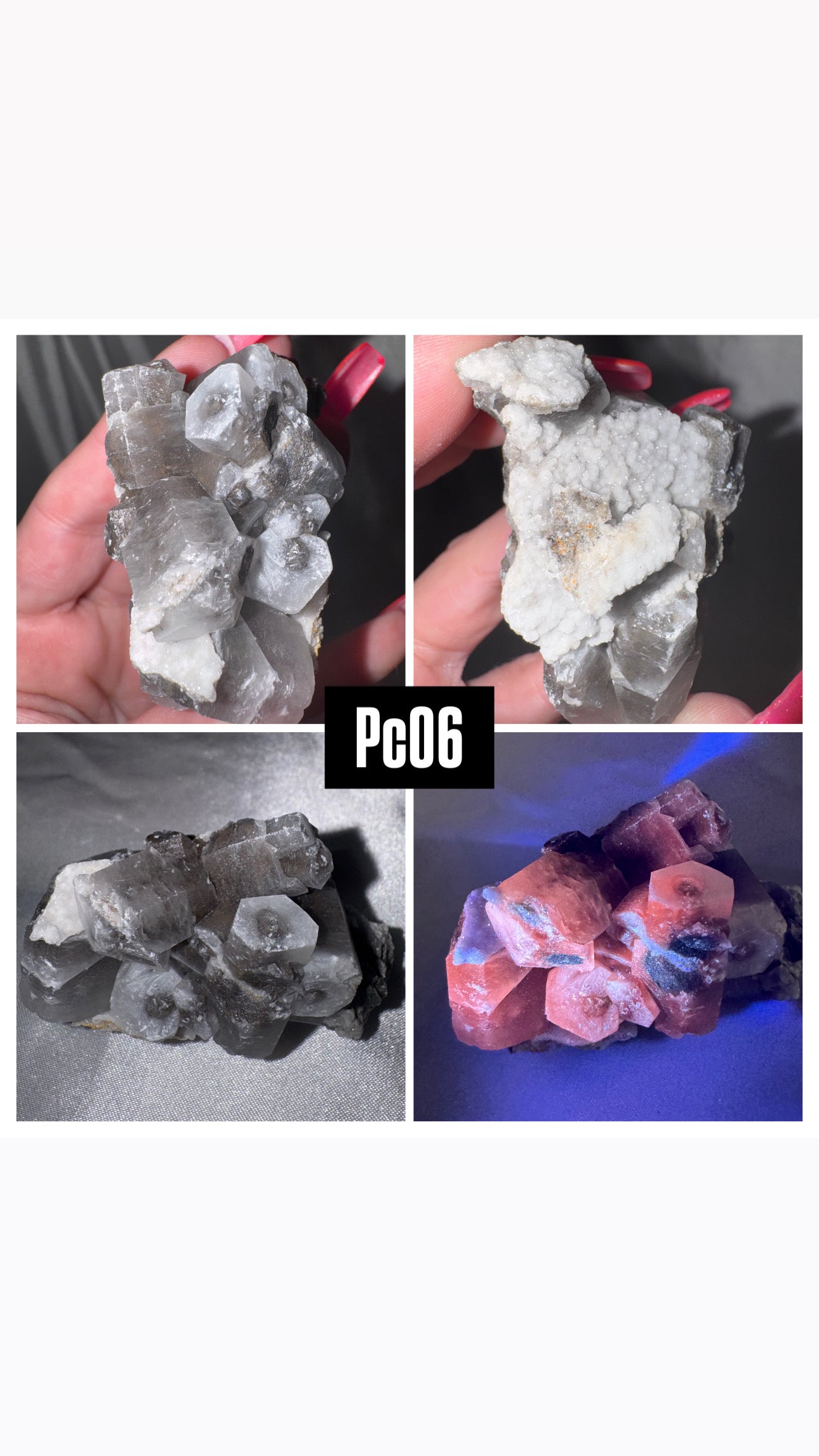 Panda Barrel Calcite- UV Reactive!
