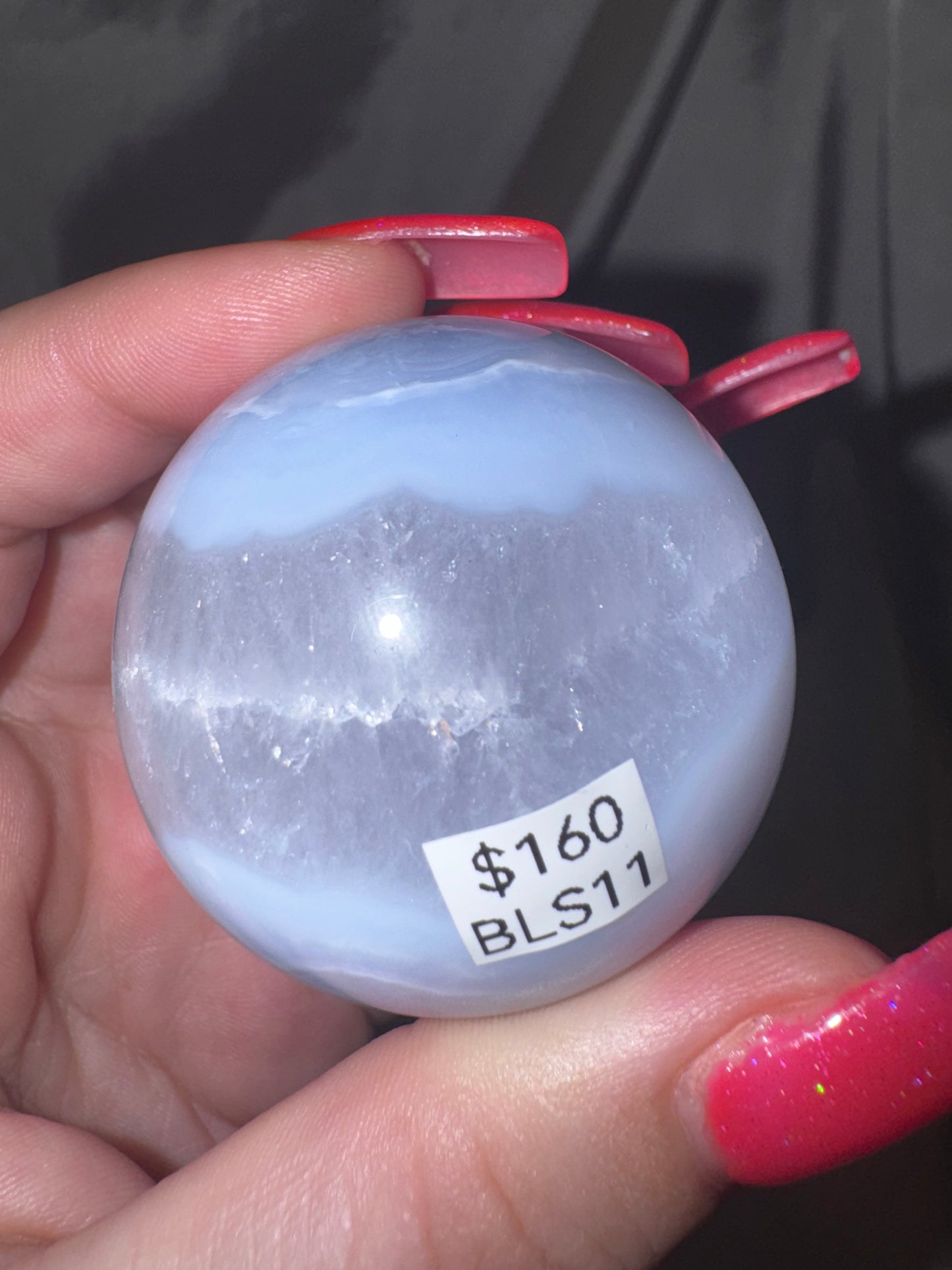 Druzy Blue Lace Agate Sphere
