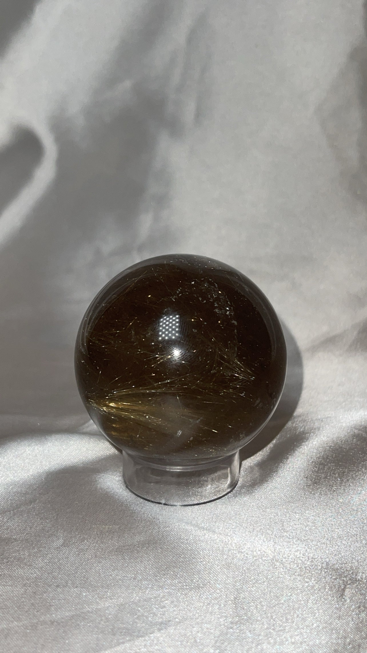 Smoky Gold Rutile Quartz Sphere (55mm)