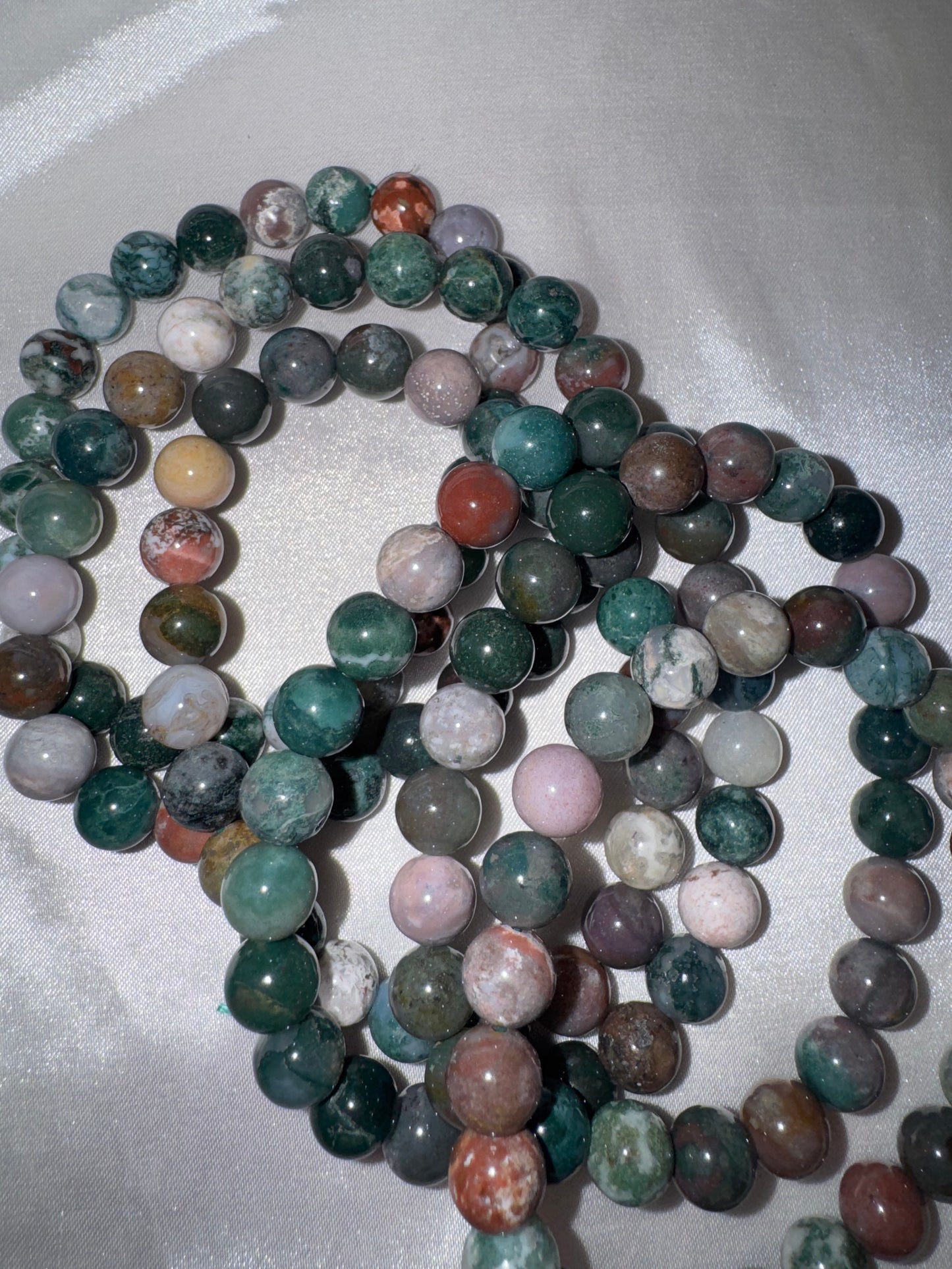 Colorful Moss Agate 8mm Bracelet
