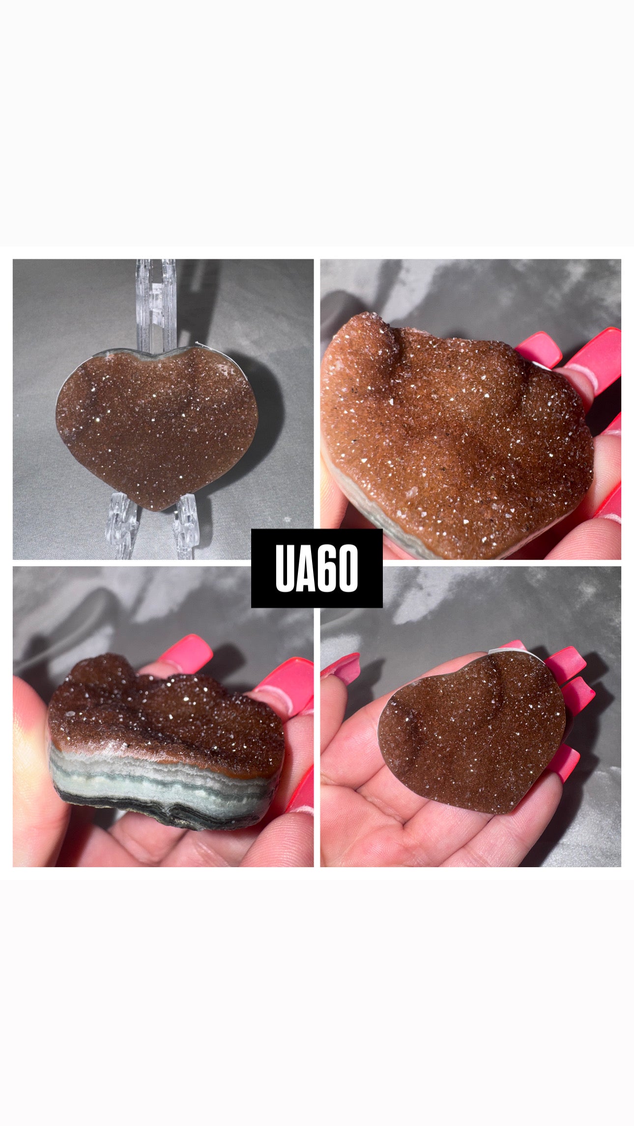 Uruguay Amethyst Heart