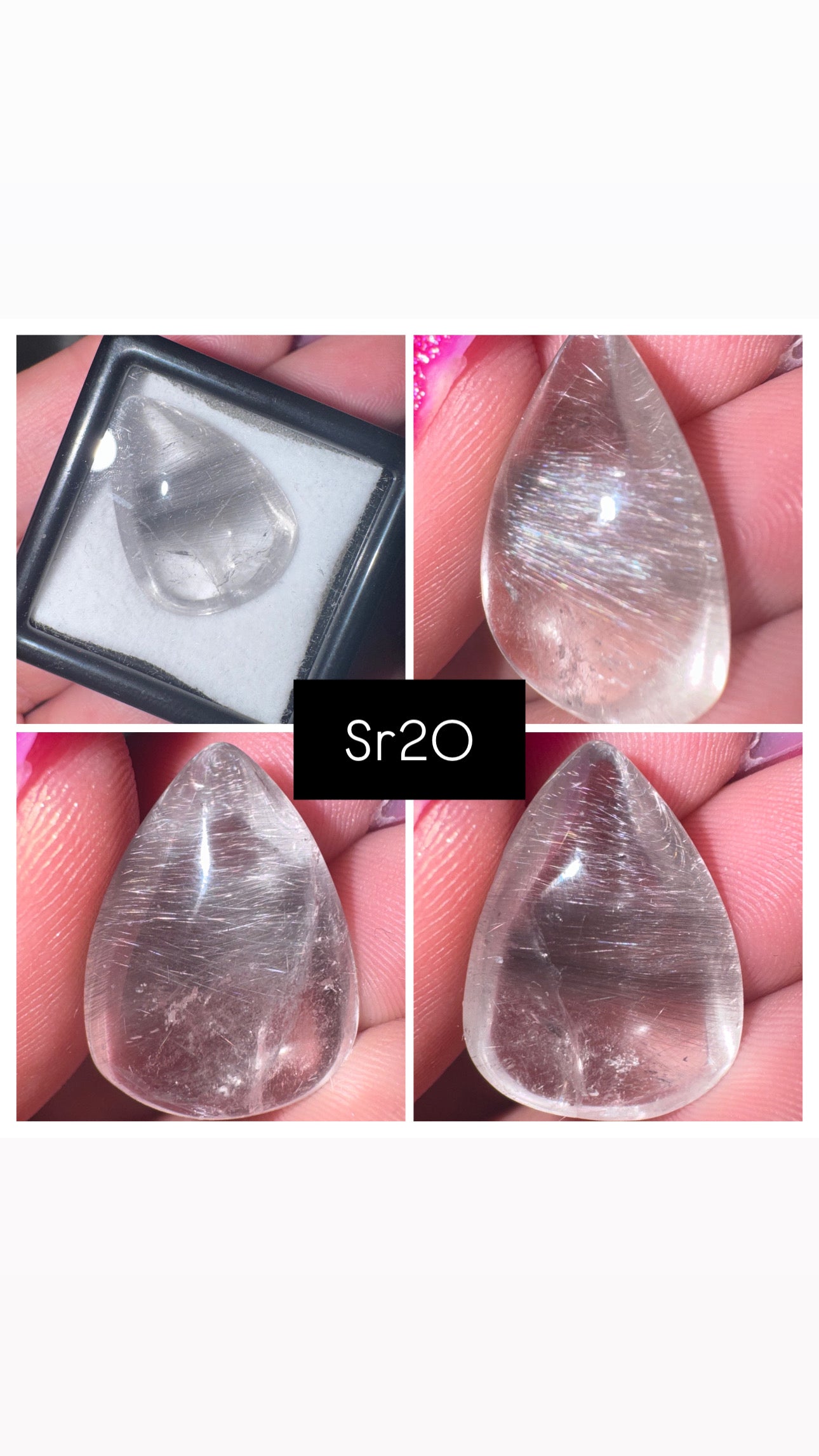 Silver Rutile Quartz AAA Teardrop