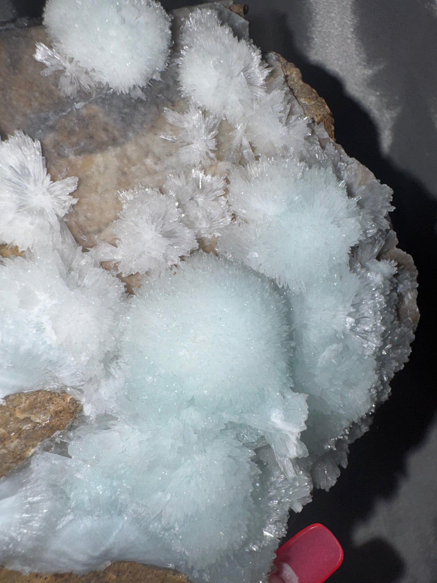 Blue Aragonite AAA XL Specimen on Stand
