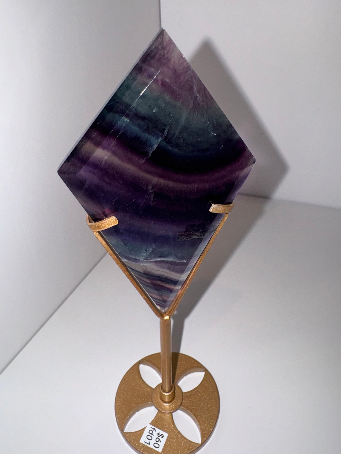 Fluorite Diamond on Stand AAA