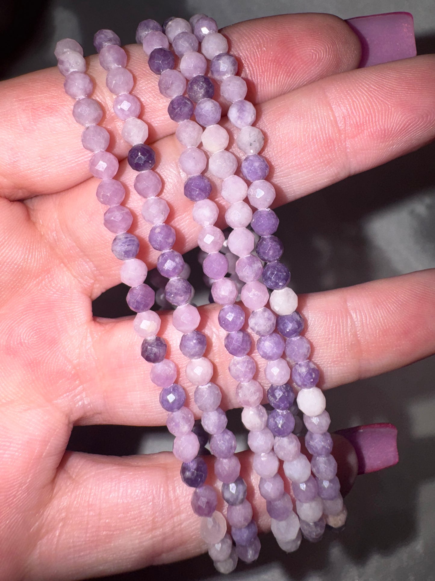 Crystal Faceted Bracelet (4mm)