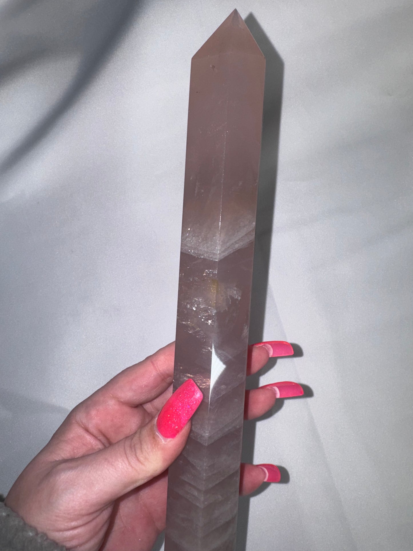 Lavender Rose Quartz AAA XL Tower