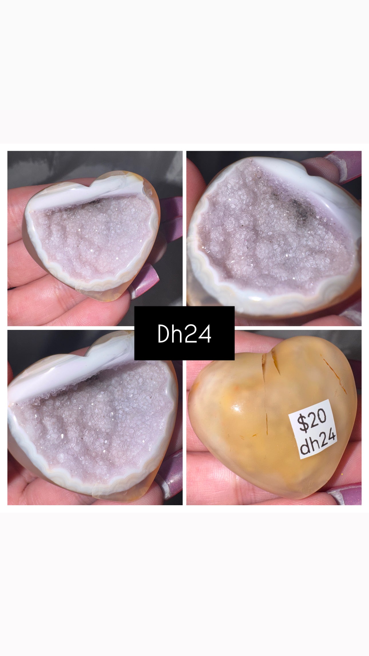 Druzy Agate Heart